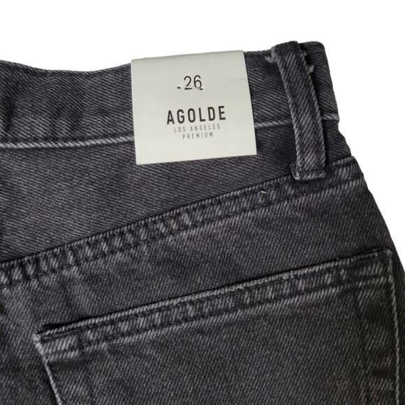 Agolde Parker Cut Off Denim Shorts in Black Size 26 NWT - Picture 4 of 8